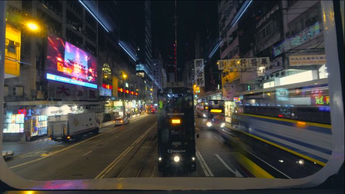 香港夜景车流延时摄影