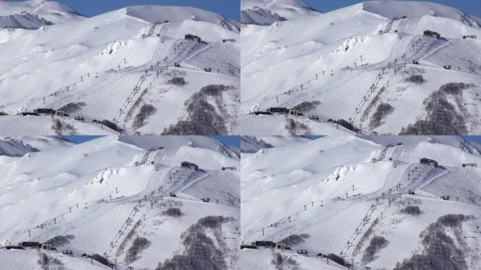 日本长野白场白雪雪场的滑雪胜地。