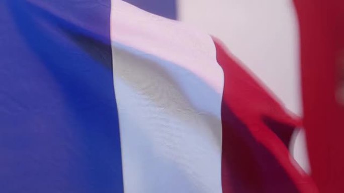 法国详细国旗国家旗飞扬飘扬