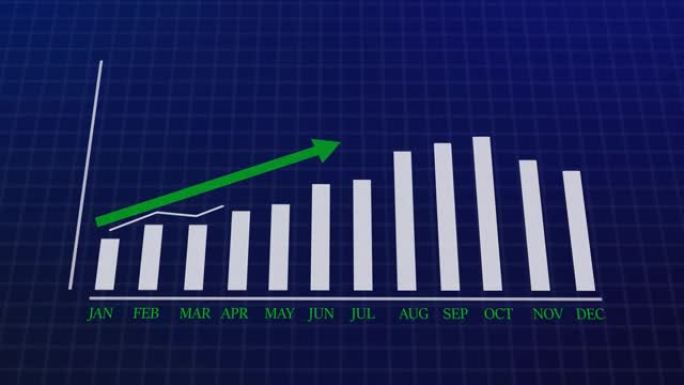 rising arrow 4k动画的业务增长和成功演示。