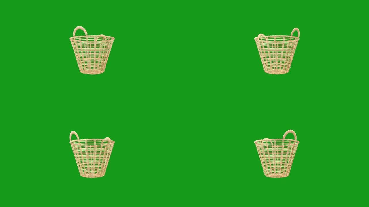 旋转篮子绿色屏幕运动图形
