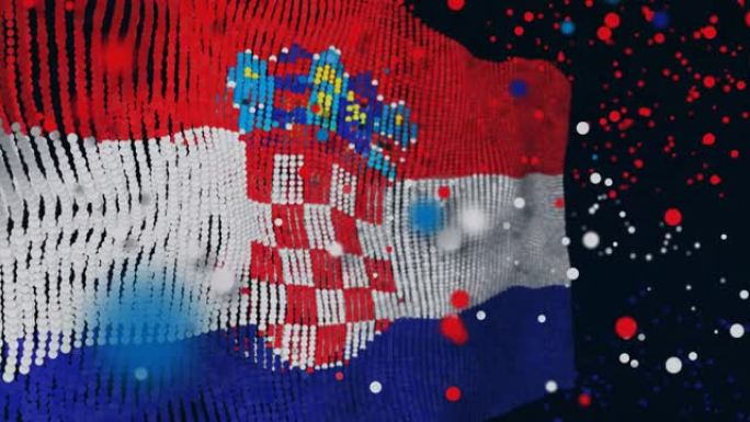 克罗地亚国旗粒子动画