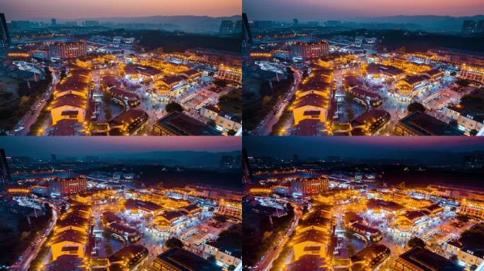 重庆熙街夜景延时重庆大学城重庆夜景