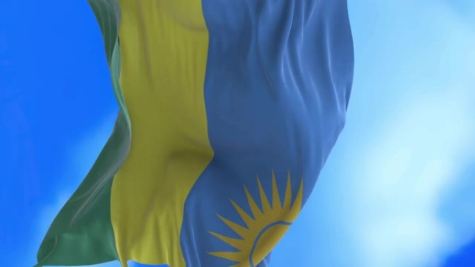 无缝循环的卢旺达国旗。