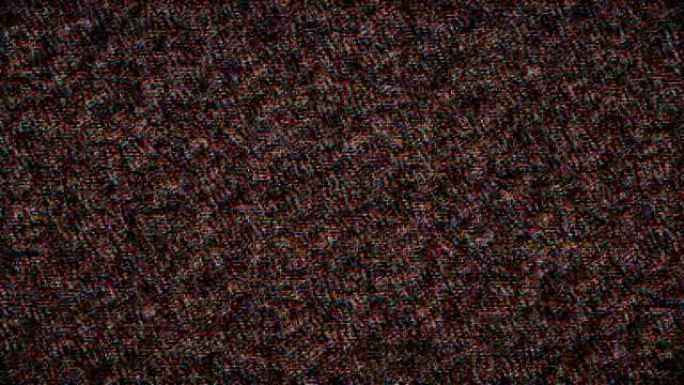 动画抽象红橙黄水蓝色光斑粒子图案波形振荡，可视化波技术数字表面背景