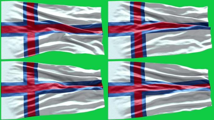 4k高度详细的法罗群岛旗-法罗群岛旗高细节-国旗法罗群岛波模式可循环元素