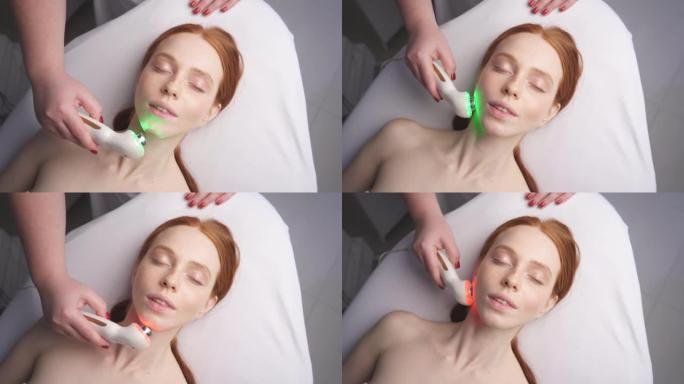 放松的女人接受了恢复活力的整容手术