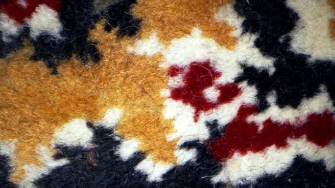 旧地毯织物宏观视图