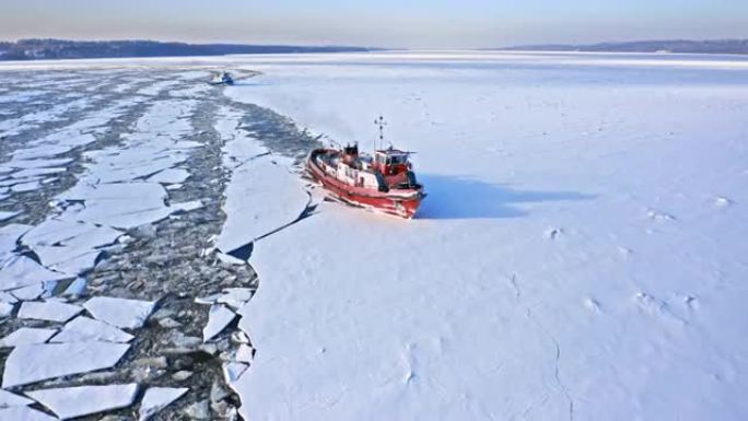 维斯瓦河上的破冰船，普洛克，鸟瞰图