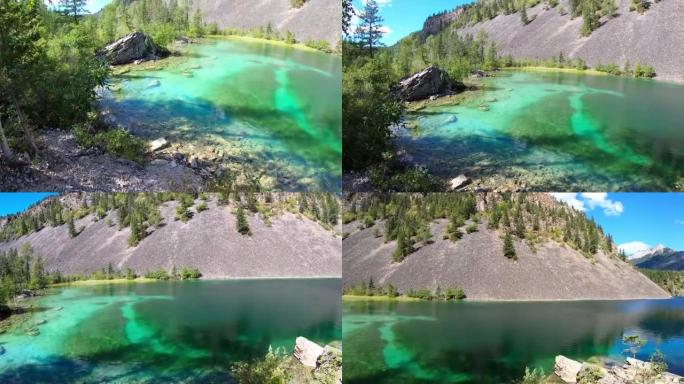 加拿大不列颠哥伦比亚省费尼埃尔科风景秀丽的清水银泉湖