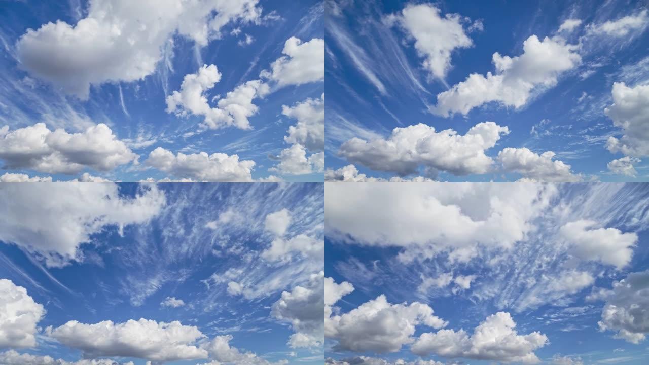 天气主题: 白天天空中云演化的热带气候时间流逝