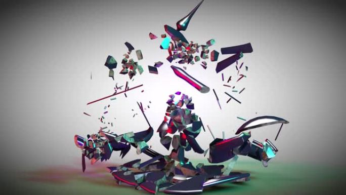 鳞片被粉碎成碎片