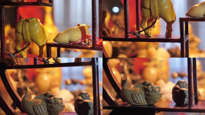 中国传统茶道仪式陶土茶玩具