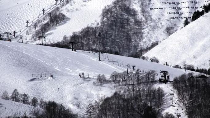 日本长野白场白雪雪场的滑雪胜地。