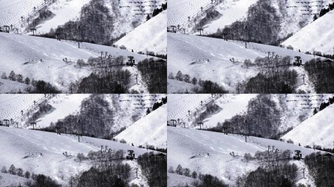 日本长野白场白雪雪场的滑雪胜地。