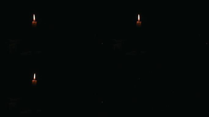 蜡烛在黑暗的房间里燃烧