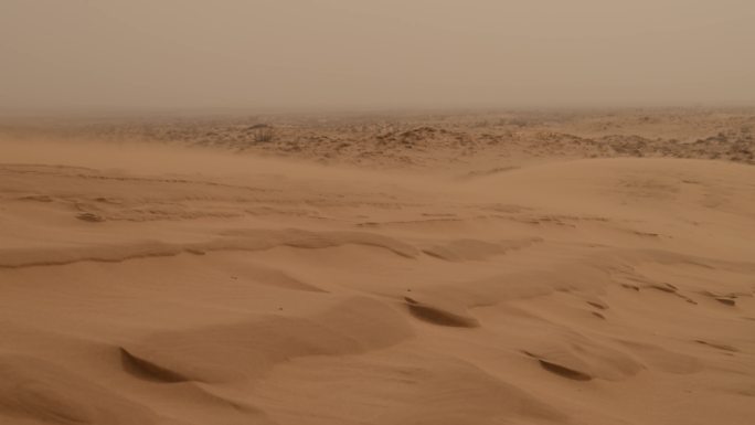 沙尘暴 扬沙 风沙 刮风 沙漠  戈壁