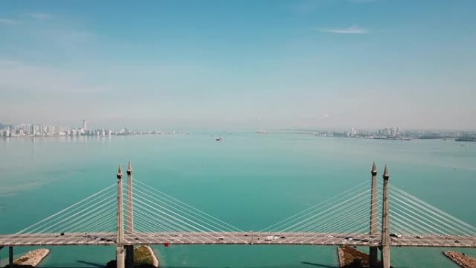 槟城大桥的航拍视频