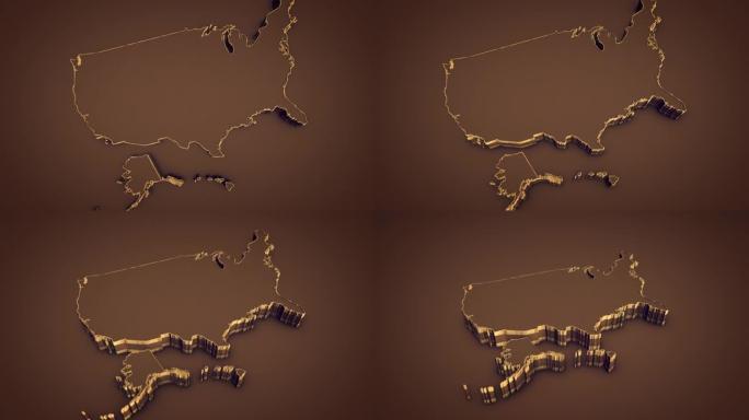 美国地图背景4K