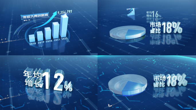 质感柱状图 饼状图