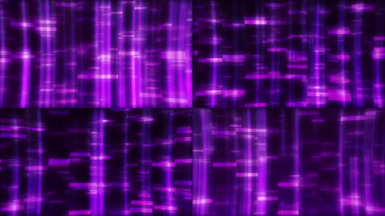 4k霓虹抽象紫色技术背景