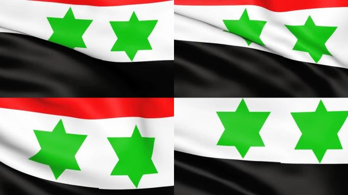 叙利亚的动画旗帜。