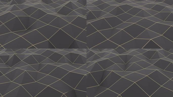 现代风格的几何黑金背景闪耀金属简约封面素材4k