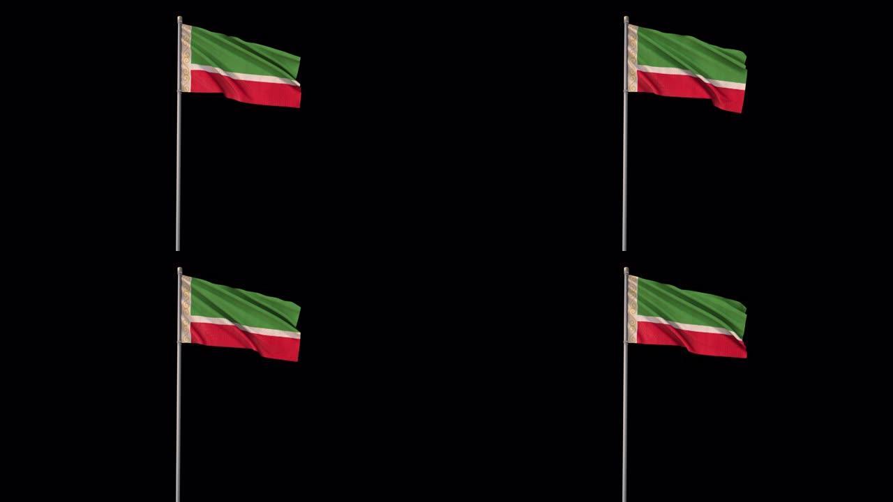车臣共和国国旗与阿尔法通道