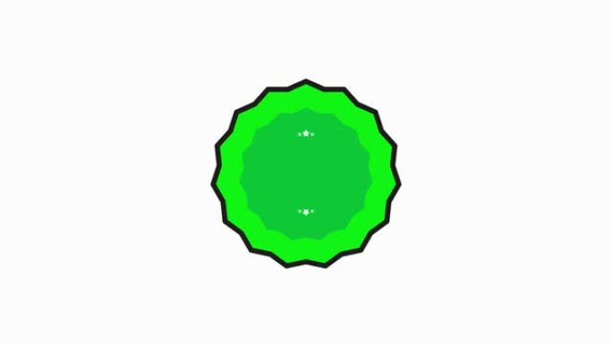 ISO 31000认证徽章认证绿色邮票图标在平坦风格的白色背景。运动图形。