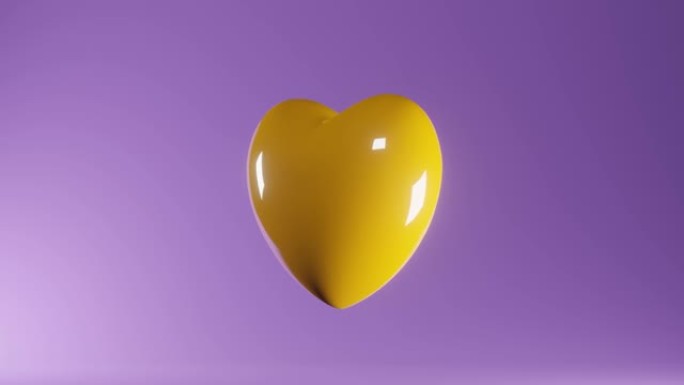 黄色塑料心脏无缝循环