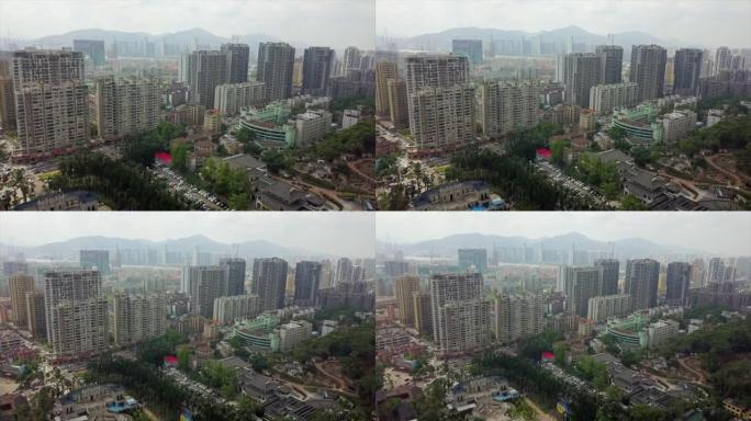珠海城市景观航空全景4k中国