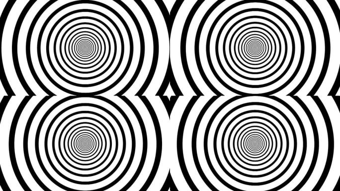 催眠视错觉黑白圆圈