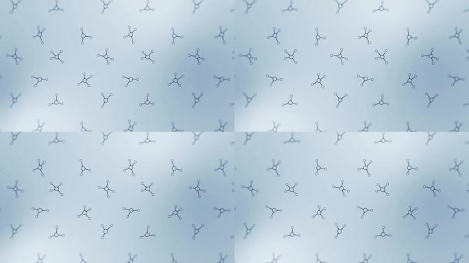 分子结构。基因工程高科技技术。生物学、遗传学、化学。循环动画中的分子。医疗技术概念。