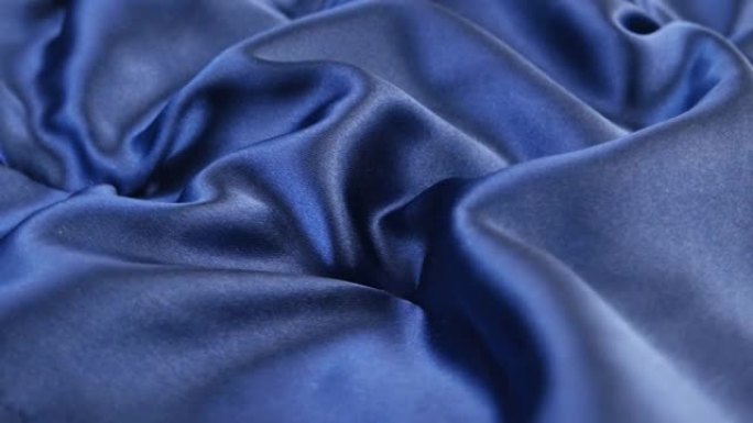 皇家蓝色缎子，窗帘