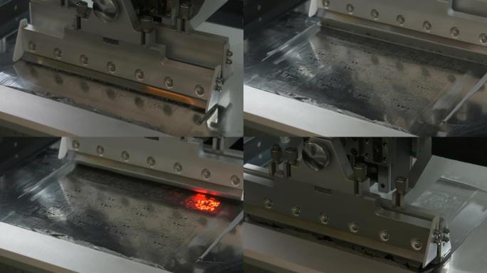 在机器人机器上制造印刷电路板。