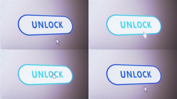 解锁文本按钮图标点击鼠标标签标签动画