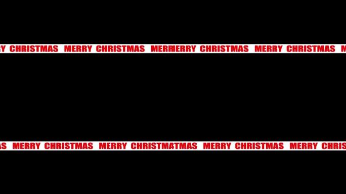 圣诞招牌动画运动霓虹灯线。4k美丽的文字节日前夕圣诞快乐。