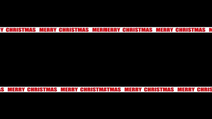 圣诞招牌动画运动霓虹灯线。4k美丽的文字节日前夕圣诞快乐。