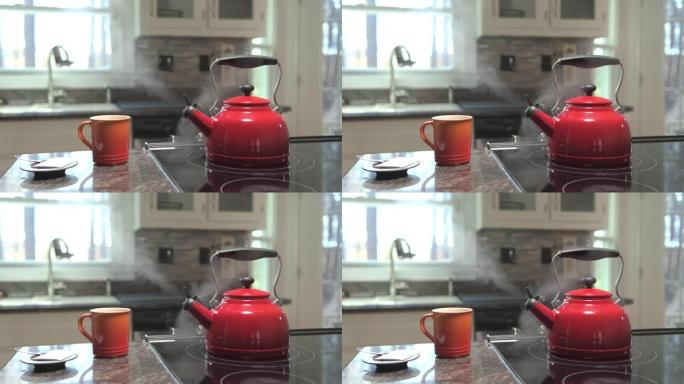 茶壶吹蒸汽