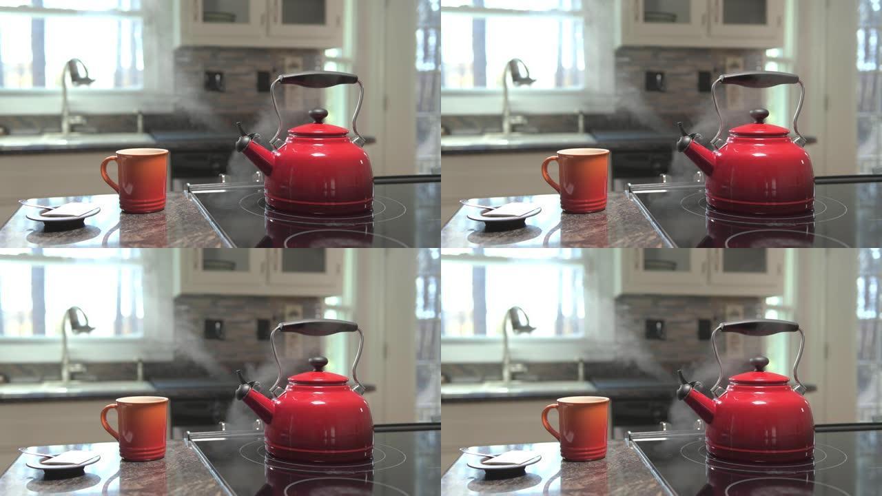 茶壶吹蒸汽