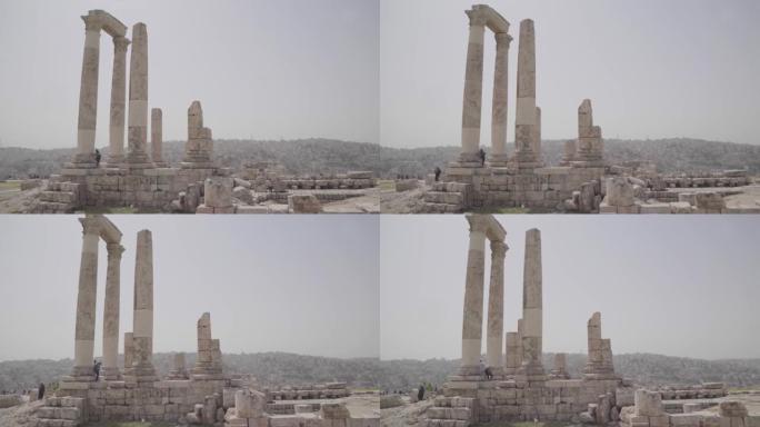安曼约旦旅游景点罗马城堡的赫拉克勒斯神庙遗址