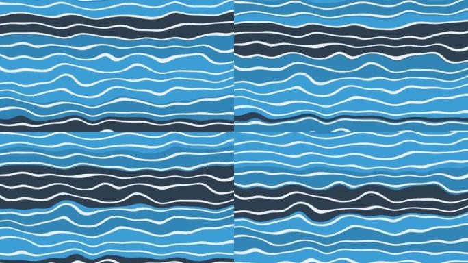 七彩波浪纹背景，波浪纹抽象背景股票视频