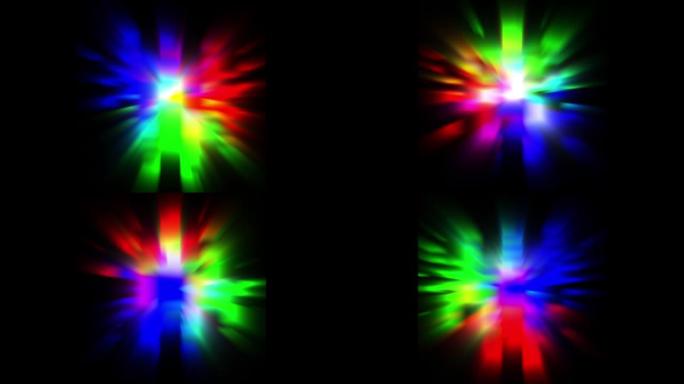 RGB彩色平滑漩涡抽象运动平面设计。无缝循环。视频动画。4k分辨率。非常适合徽标展示、介绍。