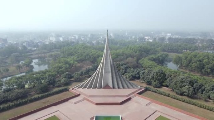 孟加拉国达卡萨瓦尔市——2021年2月27日:俯瞰孟加拉国国家烈士纪念馆