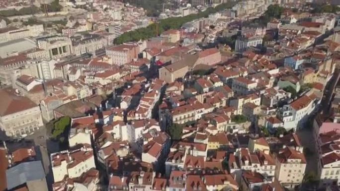 夏季里斯本城市景观航空全景4k葡萄牙