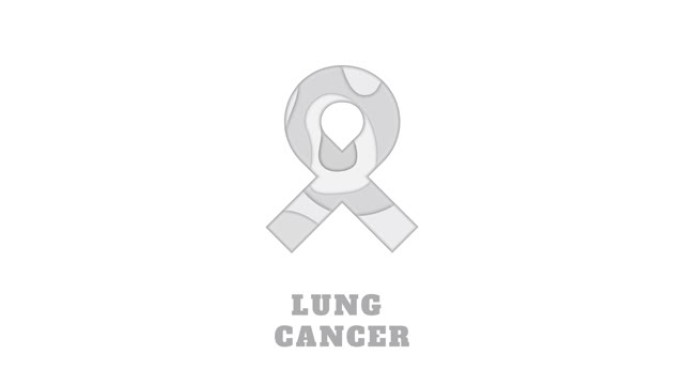 肺癌意识剪纸丝带动画