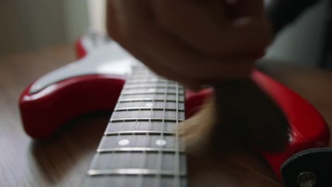 电吉他指板宏特写滑块镜头
