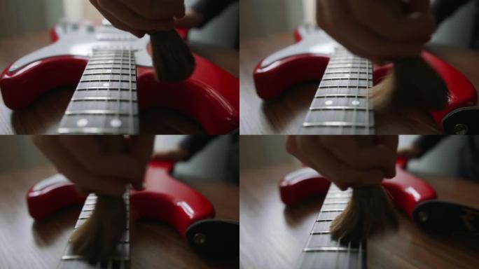 电吉他指板宏特写滑块镜头