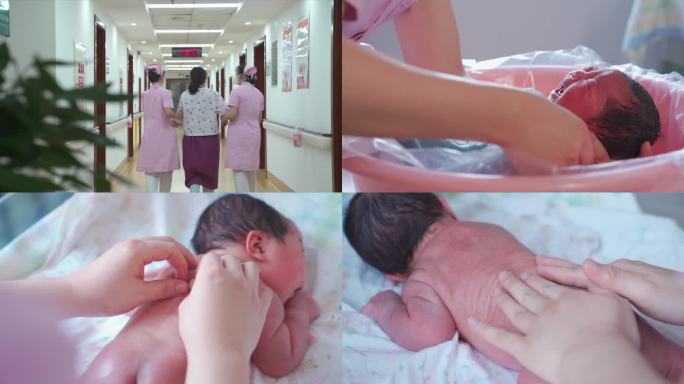 妇产医院护士照顾新生儿