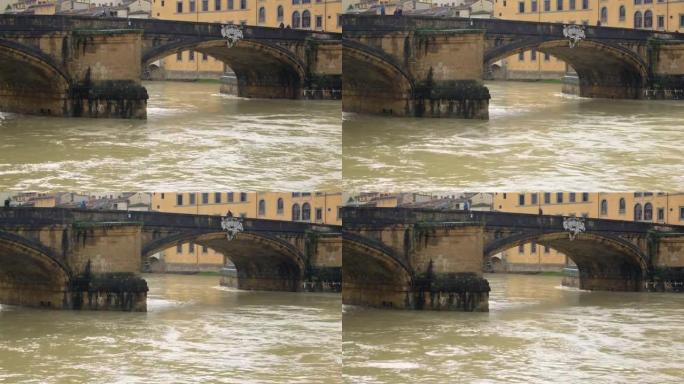 意大利佛罗伦萨阿诺欧洲城市洪水